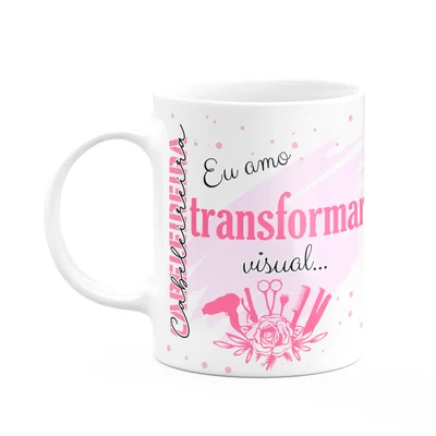 Caneca De Profissões - Sou Cabeleireira - 325ml - Branca