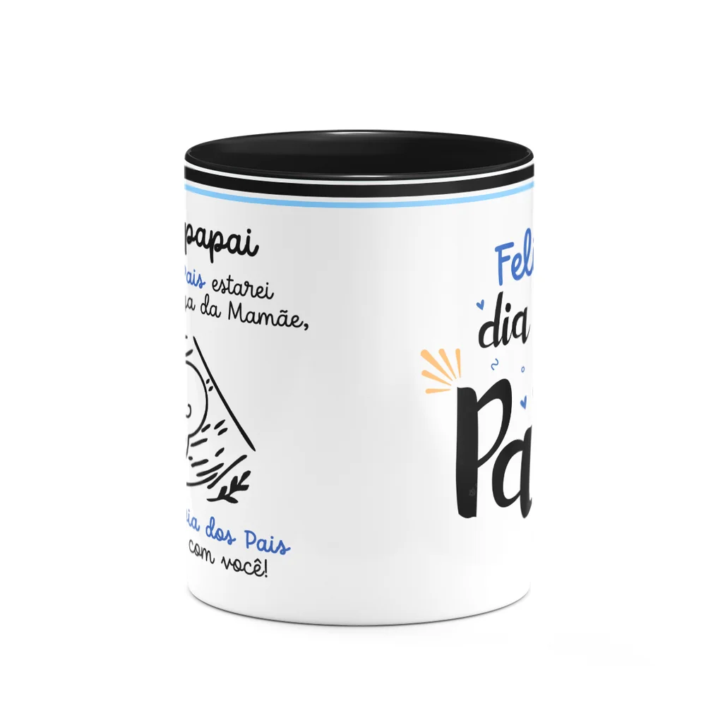 Imagem 3 de 3 do produto Caneca Dos Pais - Querido Futuro Papai De Menina - B-black