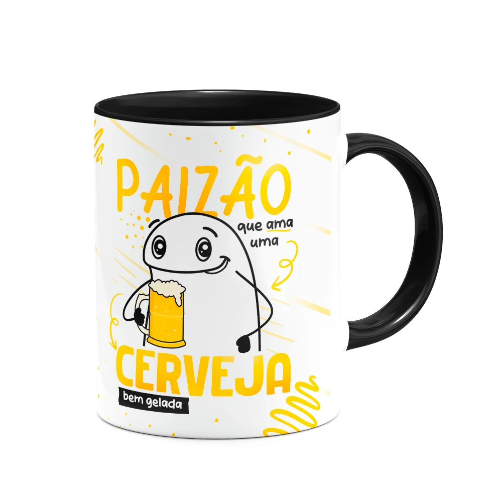 Imagem 2 de 3 do produto Caneca Flork Pais - Que Ama Cerveja Bem Gelada - B-black