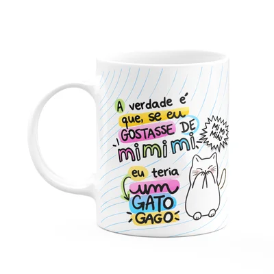 Caneca Divertida Gatinhos - Se Eu Gostasse De Mi Mi Miau M2