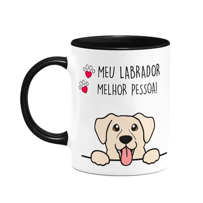 Caneca Dog - Labrador, Melhor Pessoa! B-black