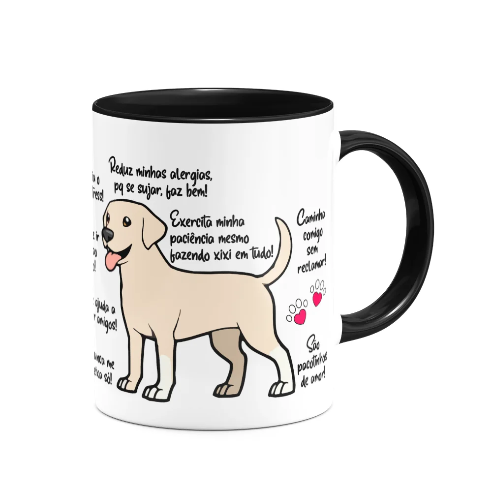 Imagem 2 de 3 do produto Caneca Dog - Labrador, Melhor Pessoa! B-black