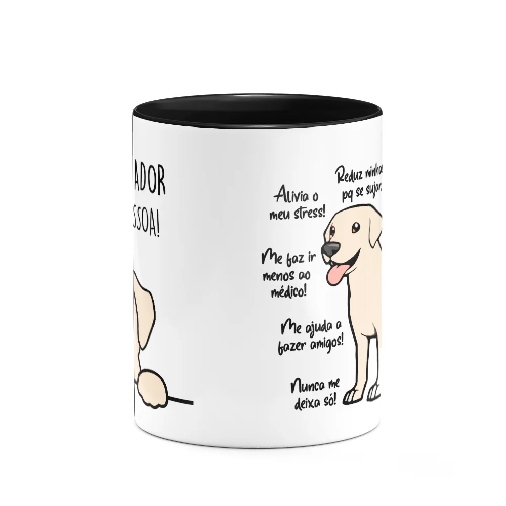 Imagem 3 de 3 do produto Caneca Dog - Labrador, Melhor Pessoa! B-black