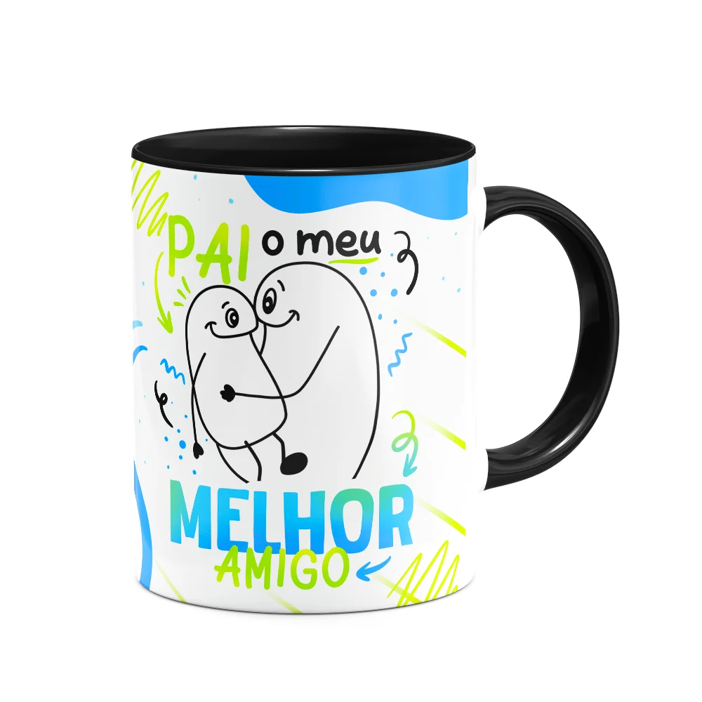 Imagem 2 de 3 do produto Caneca Flork Pais - O Meu Melhor Amigo - B-black