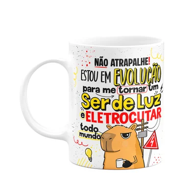 Caneca Divertida Capivaras  - Estou Em Evolução
