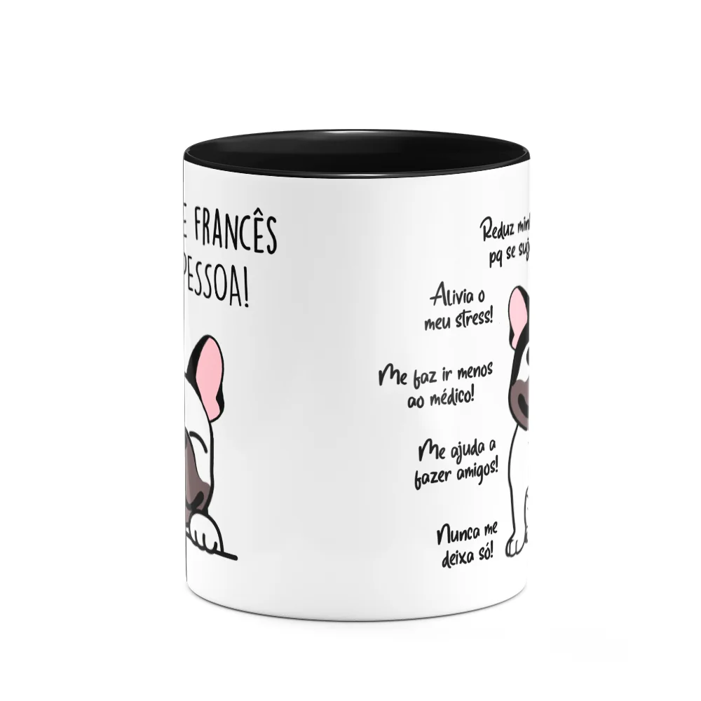 Imagem 3 de 3 do produto Caneca - Meu Buldogue Francês, Melhor Pessoa! B-black