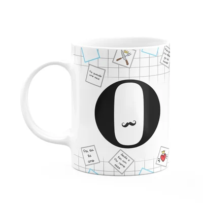 Caneca Do Papai - Inicial Do Nome Letra O - 325ml