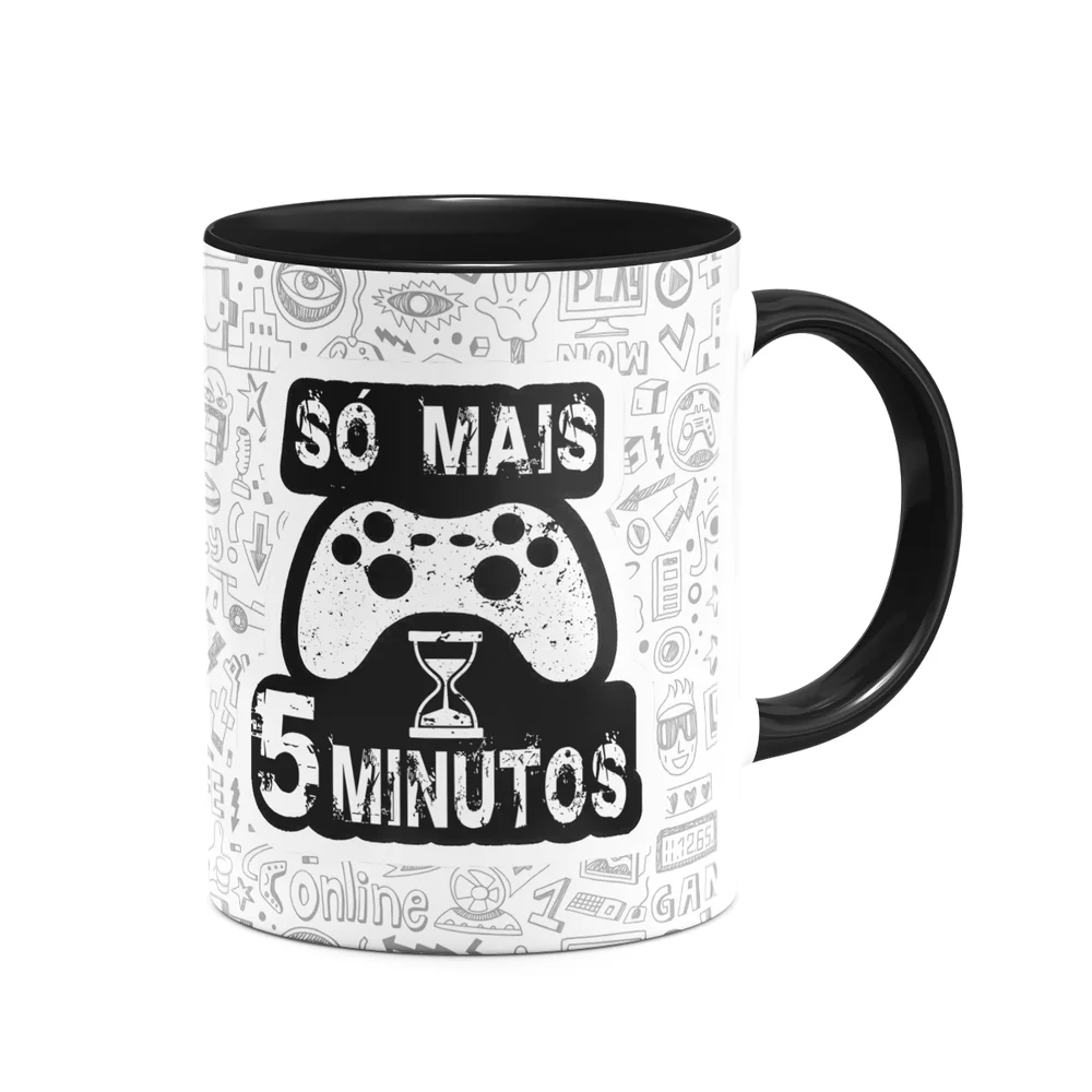 Imagem 2 de 3 do produto Caneca Gamer - Só Mais 5 Minutos - B-black