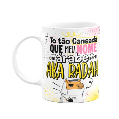 Caneca Divertida Capivaras  - Tô Tão Cansada