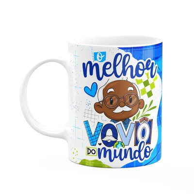 Caneca Dos Avós Cartoon - O Melhor Vovô Do Mundo - M11