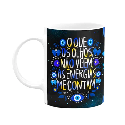 Caneca Proteção Olho Grego - O Que Os Olhos Não Vêem B-dark