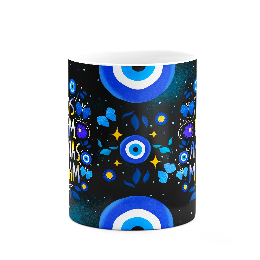 Imagem 3 de 3 do produto Caneca Proteção Olho Grego - O Que Os Olhos Não Vêem B-dark