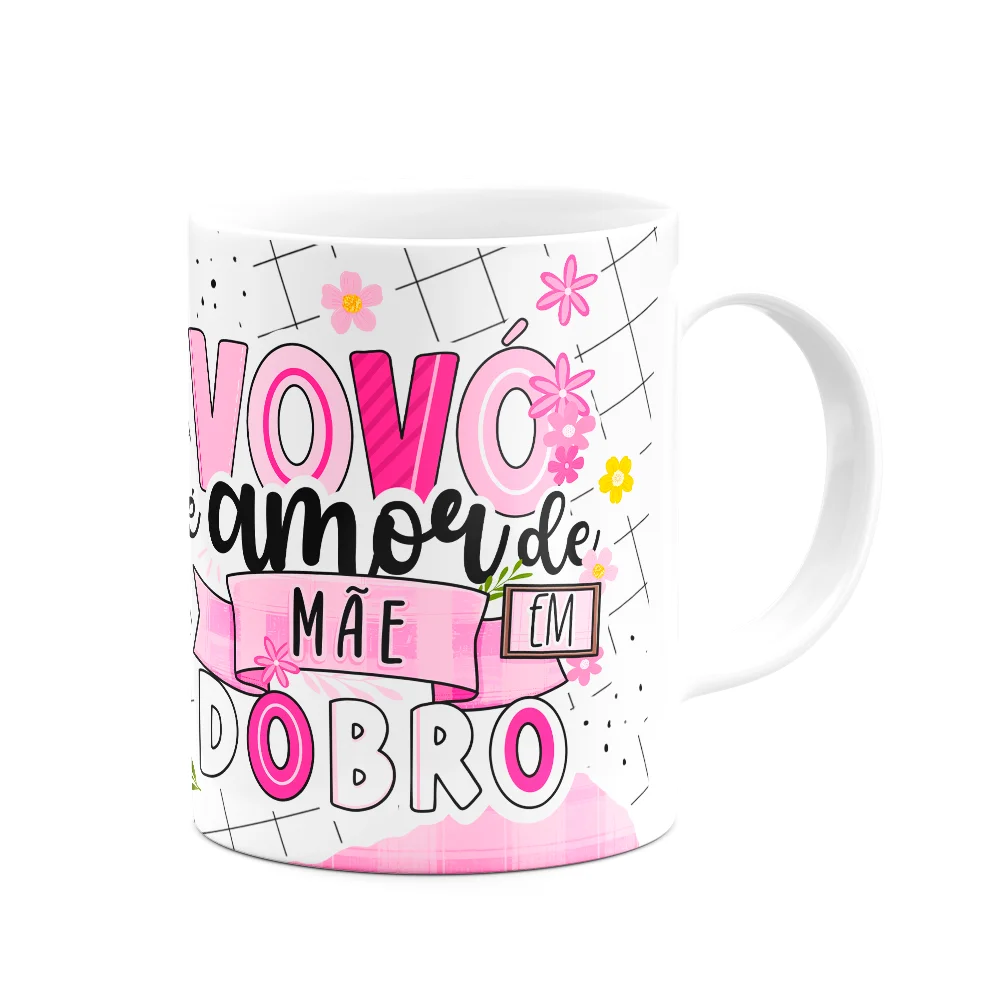 Imagem 2 de 3 do produto Caneca Dos Avós - Vovó, Amor De Mãe Em Dobro