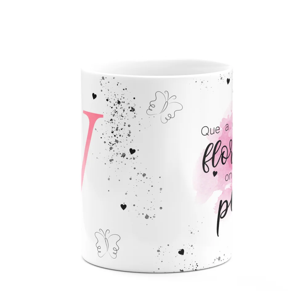 Imagem 5 de 5 do produto Caneca Motivação - Com Inicial Do Nome Letra W - 325ml
