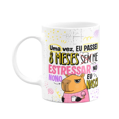 Caneca Divertida Capivaras  - 8 Meses Sem Me Estressar