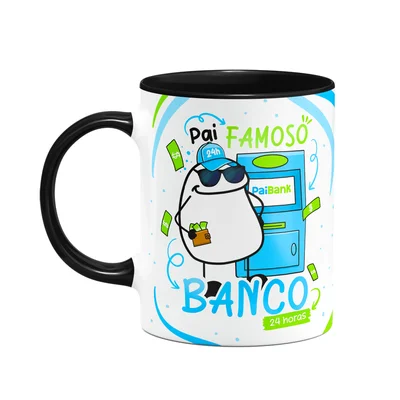 Caneca Flork Pais - Famoso Banco 24 Horas - B-black