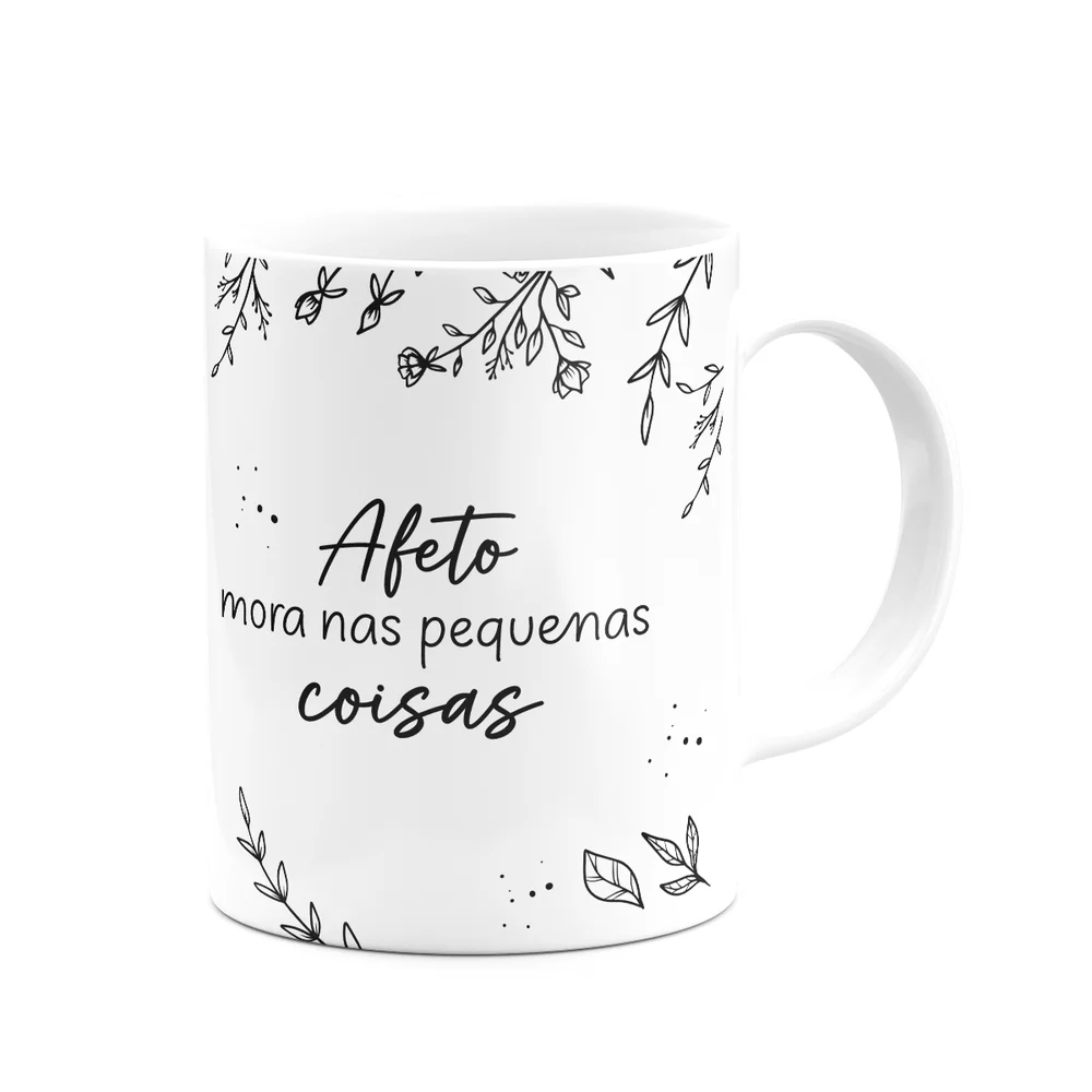 Imagem 2 de 3 do produto Caneca Motivação - Afeto Mora Nas Pequenas Coisas