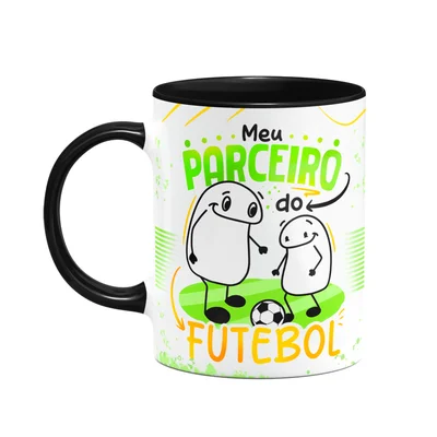Caneca Flork Pais - Meu Parceiro Do Futebol - B-black