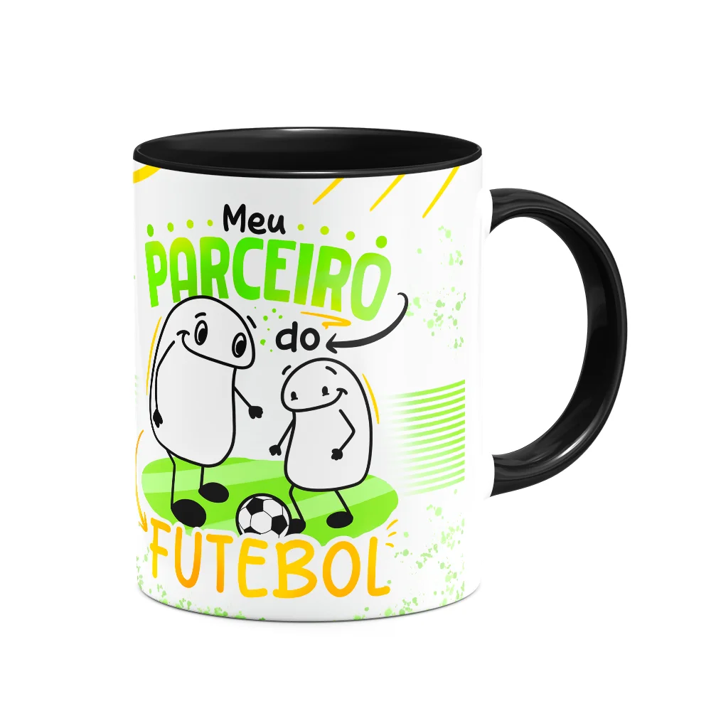 Imagem 2 de 3 do produto Caneca Flork Pais - Meu Parceiro Do Futebol - B-black