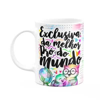 Caneca Professora Coruja - Exclusiva Da Melhor - M-colors