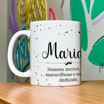 Caneca Minimalista Pais - Marido, Pai Maravilhoso E Dedicado — foto 4
