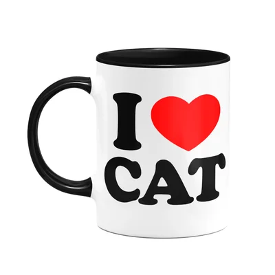 Caneca Pet - I Love Cat - 325ml - B-black