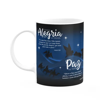 Caneca Natal Abençoado - Amor Paz Esperança Amor - Branca M2