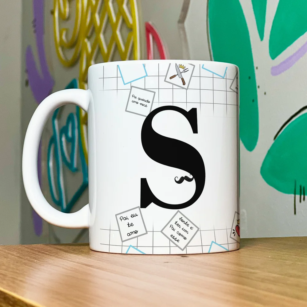 Imagem 4 de 5 do produto Caneca Do Papai - Inicial Do Nome Letra S - 325ml