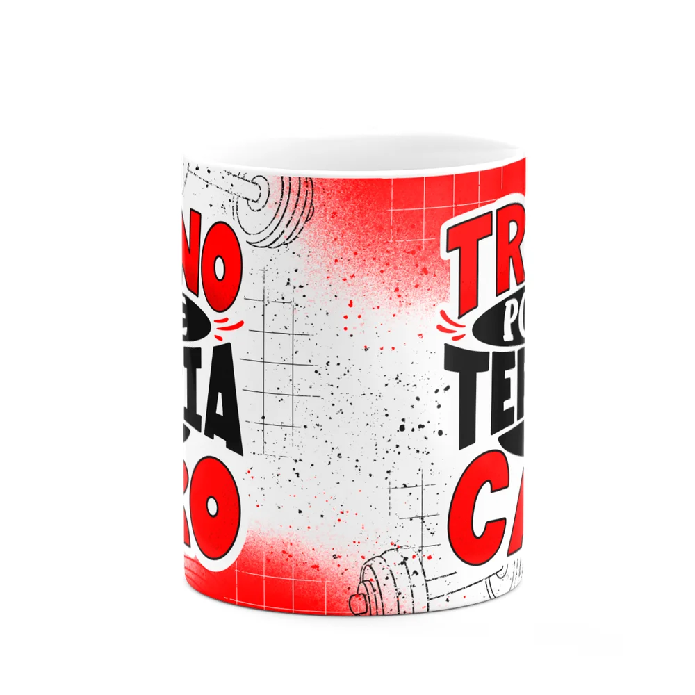 Imagem 3 de 3 do produto Caneca Fitness Academia - Treino Pq Terapira Tá Caro