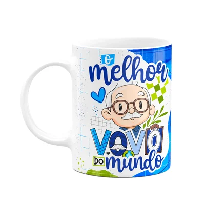 Caneca Dos Avós Cartoon - O Melhor Vovô Do Mundo