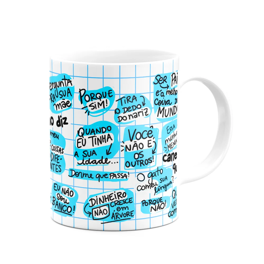 Imagem 2 de 3 do produto Caneca Dia Dos Pais - Todo Paizão Diz - 325ml - Branca