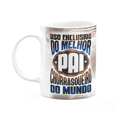 Caneca Pais - Exclusivo Do Melhor Pai Churrasqueiro