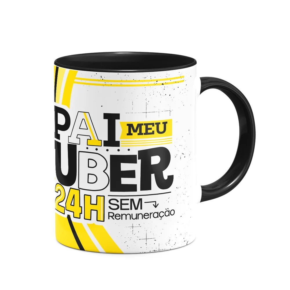 Imagem 2 de 3 do produto Caneca Pais - Pai, Meu Motorista Particular 24h - B-black