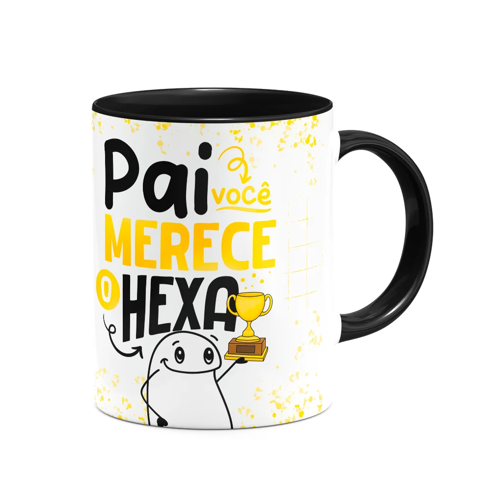 Imagem 2 de 3 do produto Caneca Flork Pais - Pai, Você Merece O Hexa - B-black