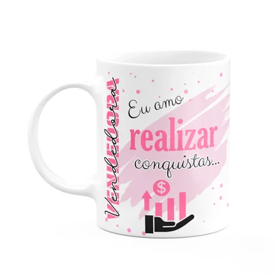 Caneca De Profissões - Sou Vendedora - 325ml - Branca