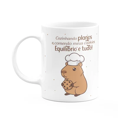 Caneca Divertida Capivaras - Equilíbrio É Tudo