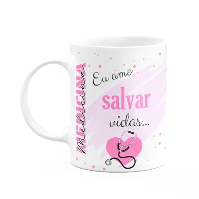Caneca De Profissões - Sou Médica - 325ml - Branca