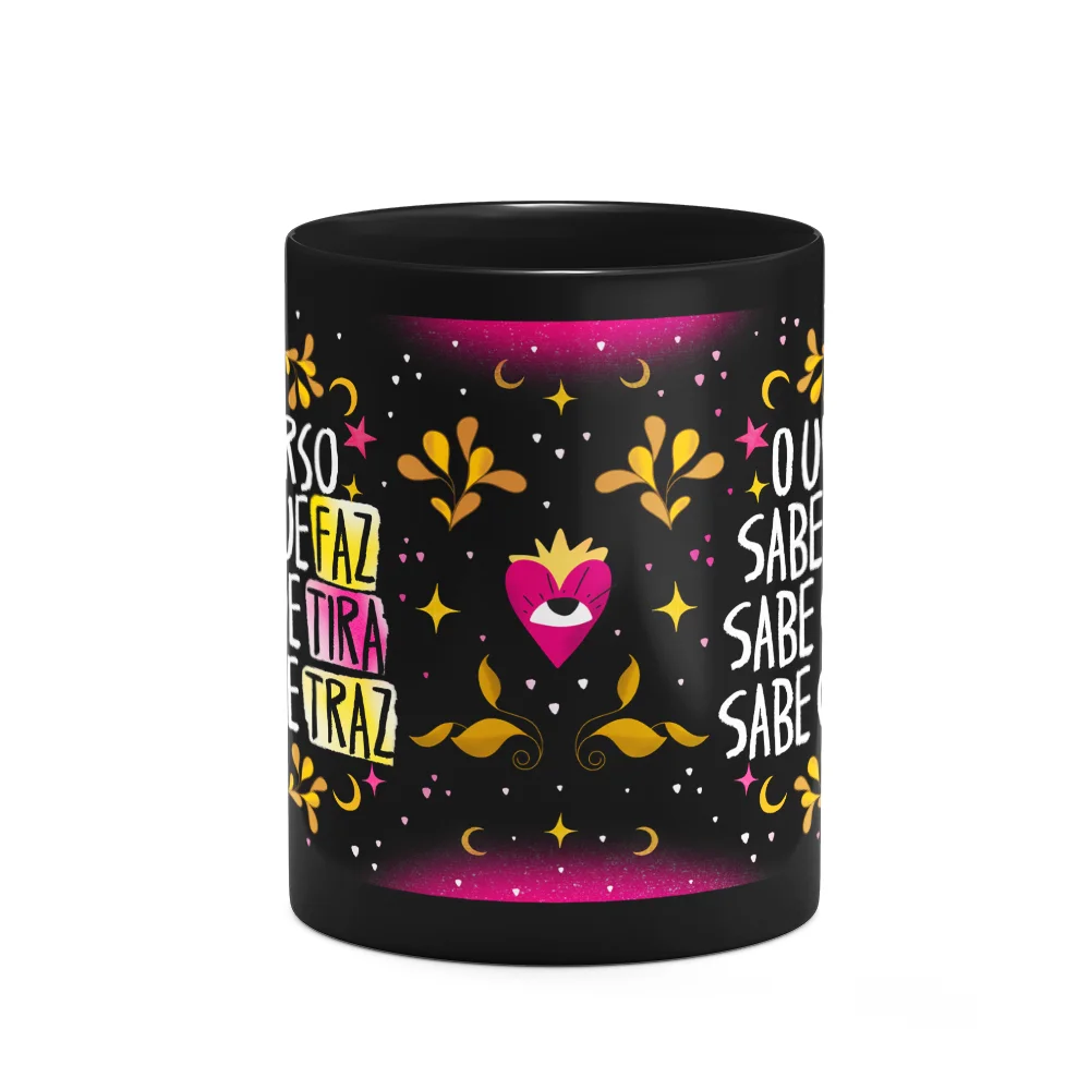 Imagem 3 de 3 do produto Caneca Proteção - O Universo Sabe O Que Faz - Preta