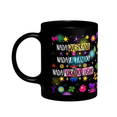 Caneca Proteção - Nada Quebrado, Nada Faltando - Preta