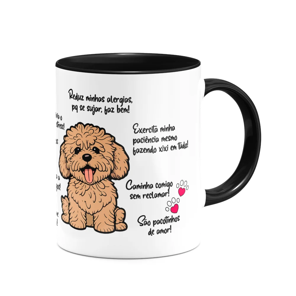 Imagem 2 de 3 do produto Caneca Dog - Meu Cavoodle, Melhor Pessoa! B-black