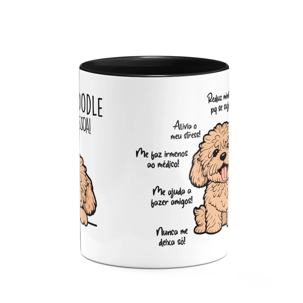 Imagem 3 de 3 do produto Caneca Dog - Meu Cavoodle, Melhor Pessoa! B-black