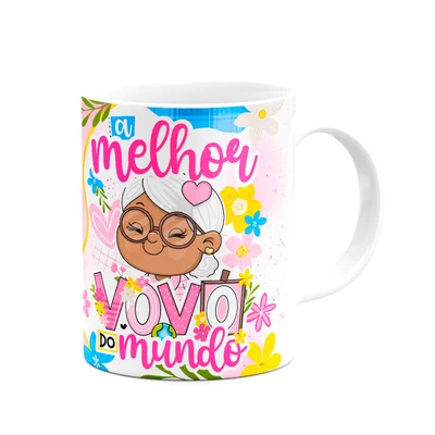 Caneca Dos Avós Cartoon - A Melhor Vovó Do Mundo - M5 — foto 2