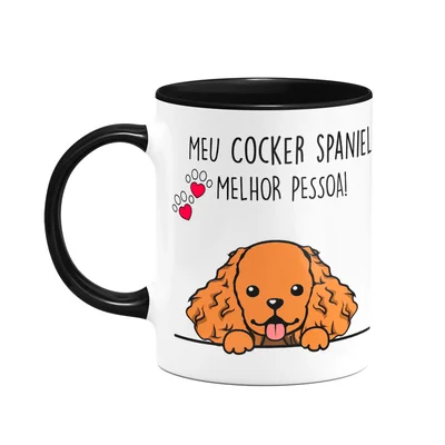 Caneca Dog - Meu Cocker Spaniel, Melhor Pessoa! B-black
