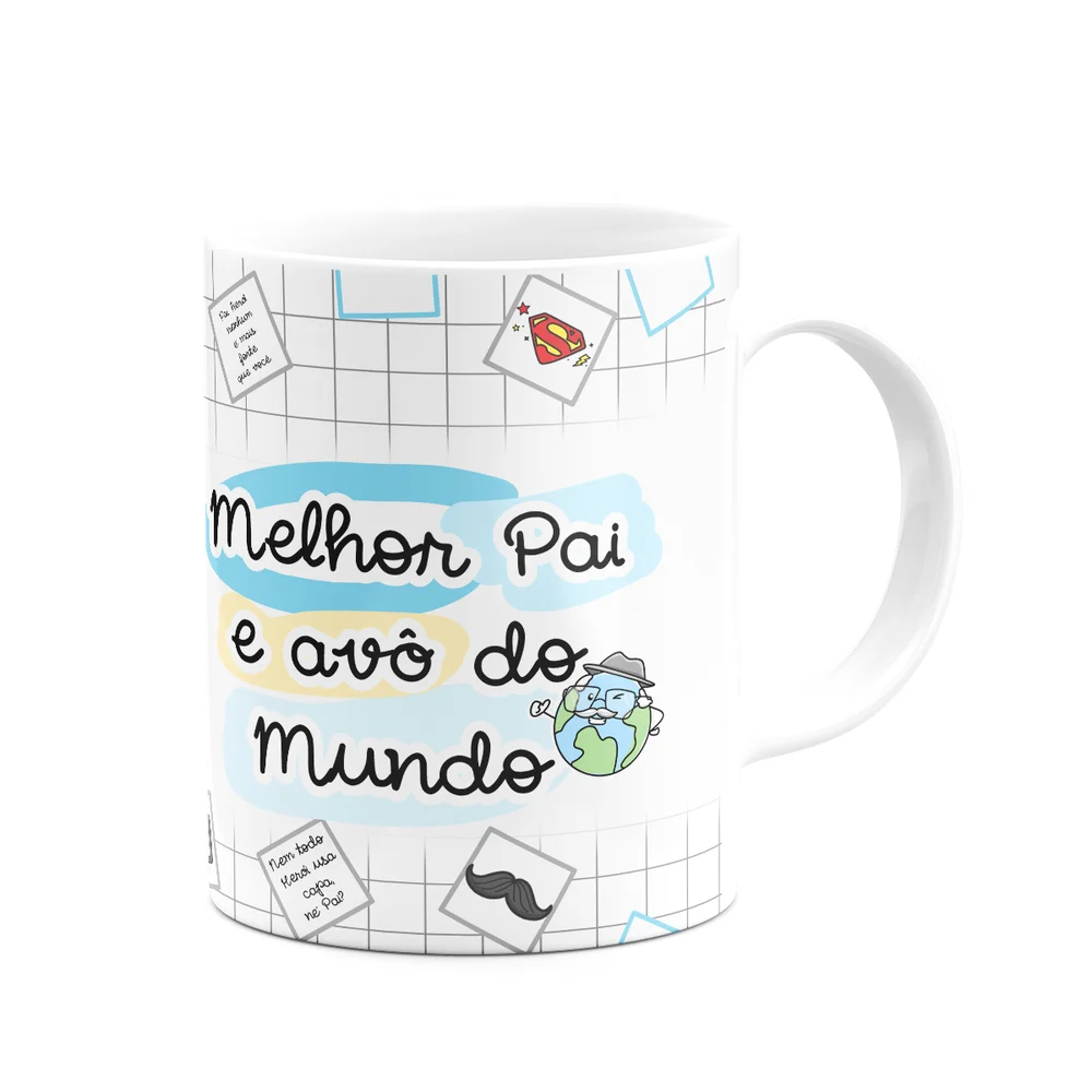 Imagem 3 de 5 do produto Caneca Do Papai - Inicial Do Nome Letra U - 325ml