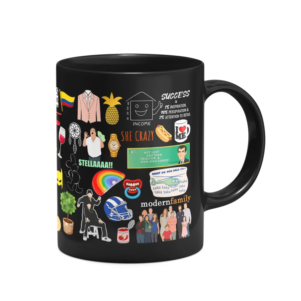 Imagem 2 de 3 do produto Caneca Geek Icons Moments - Modern Family - Preta