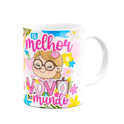 Caneca Dos Avós Cartoon - A Melhor Vovó Do Mundo - M4 — foto 2