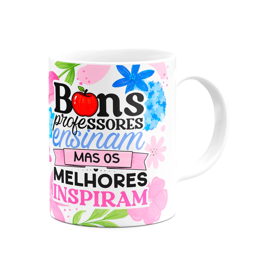 Imagem 2 de 3 do produto Caneca Da Professora - Os Melhores Inspiram - Branca M1