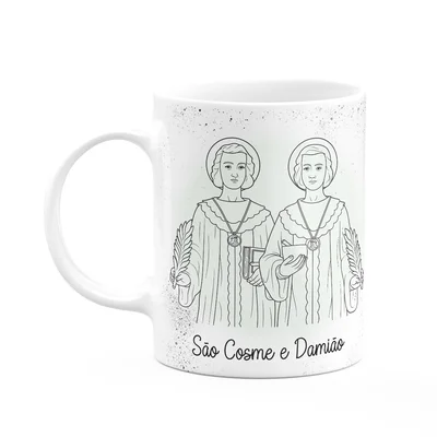 Caneca Religiosa Orações - São Cosme E Damião