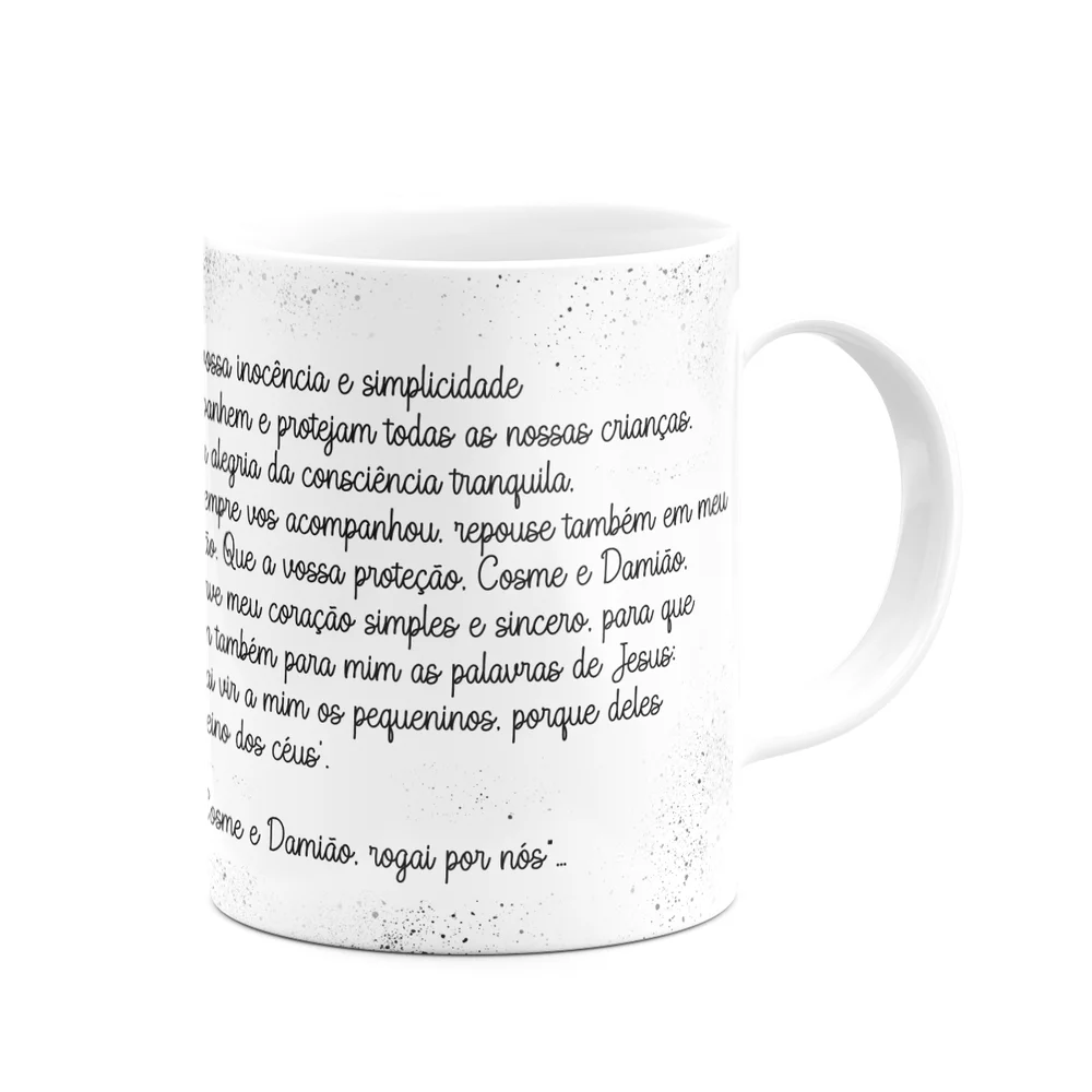 Imagem 2 de 3 do produto Caneca Religiosa Orações - São Cosme E Damião
