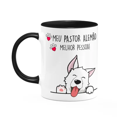 Caneca Dog - Meu Pastor Alemão, Melhor Pessoa! M2 - B-black